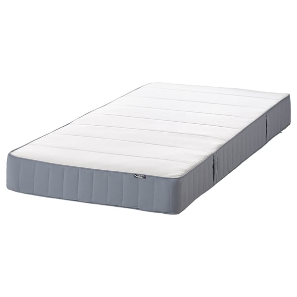 VESTMARKA sprung mattress, extra firm/light blue, 80x200 cm