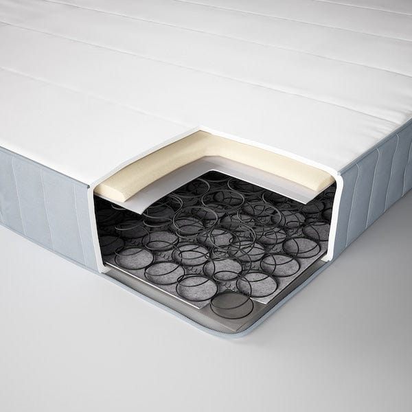 Ikea VESTMARKA - Spring mattress, extra firm/blue,90x200 cm