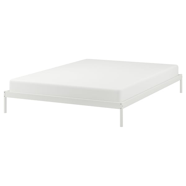VEVELSTAD bed frame, white, 140x200 cm