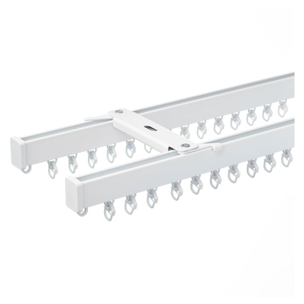 VIDGA curtain track set f ceiling, 2 trck, white