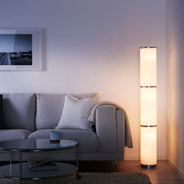 VIDJA floor lamp, white, 138 cm