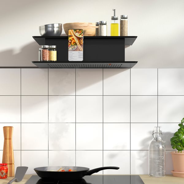 VIGGBO wall mounted extractor hood, IKEA 300 black, 52 cm