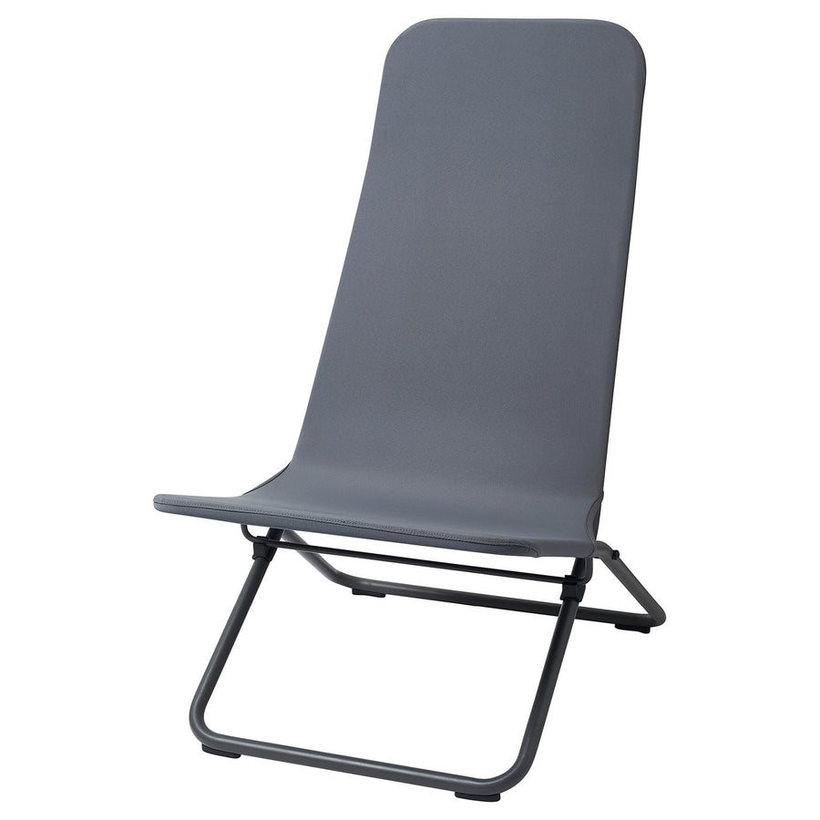 VIGGSÖ lounge chair, outdoor, foldable dark grey, 51x93x80 cm