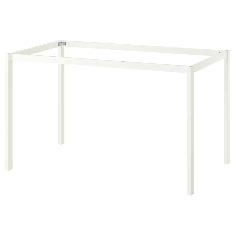 VIHALS underframe, white, 125x74x73 cm