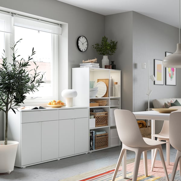 VIHALS storage combination, white, 235x37x140 cm