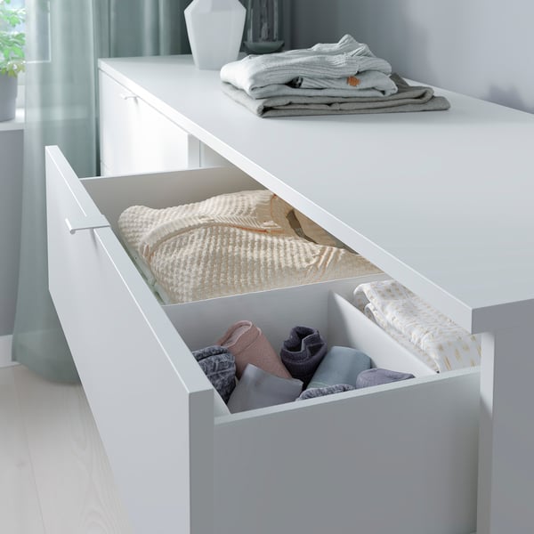 VIHALS storage combination, white, 245x47x140 cm