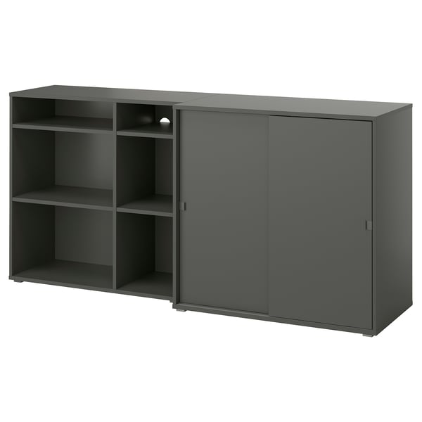 VIHALS storage combination, dark grey, 190x47x90 cm