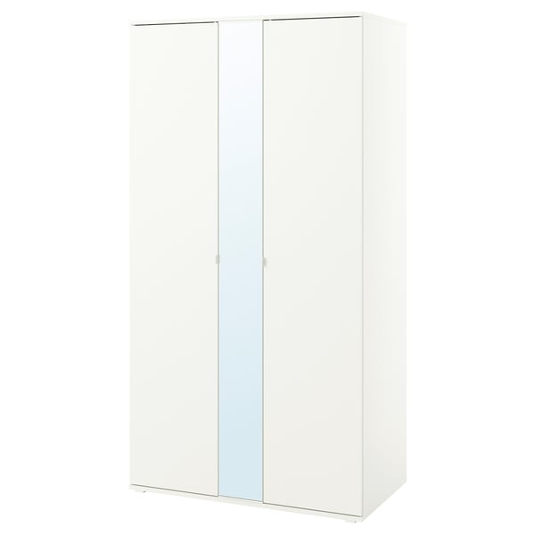 VIHALS wardrobe with 2 doors, white, 105x57x200 cm