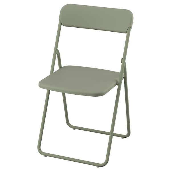 VIHALS folding chair, green, 43x80x47 cm