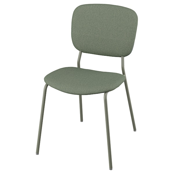 VIHALS chair, green/Tibbleby grey-green, 49x81x55 cm