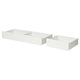 VIHALS bed storage box, set of 2, white, 200 cm