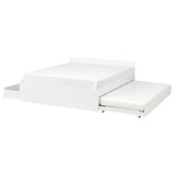 VIHALS bed frame, 2 stor box/1 trundle bed, white/Luröy, 140x200 cm