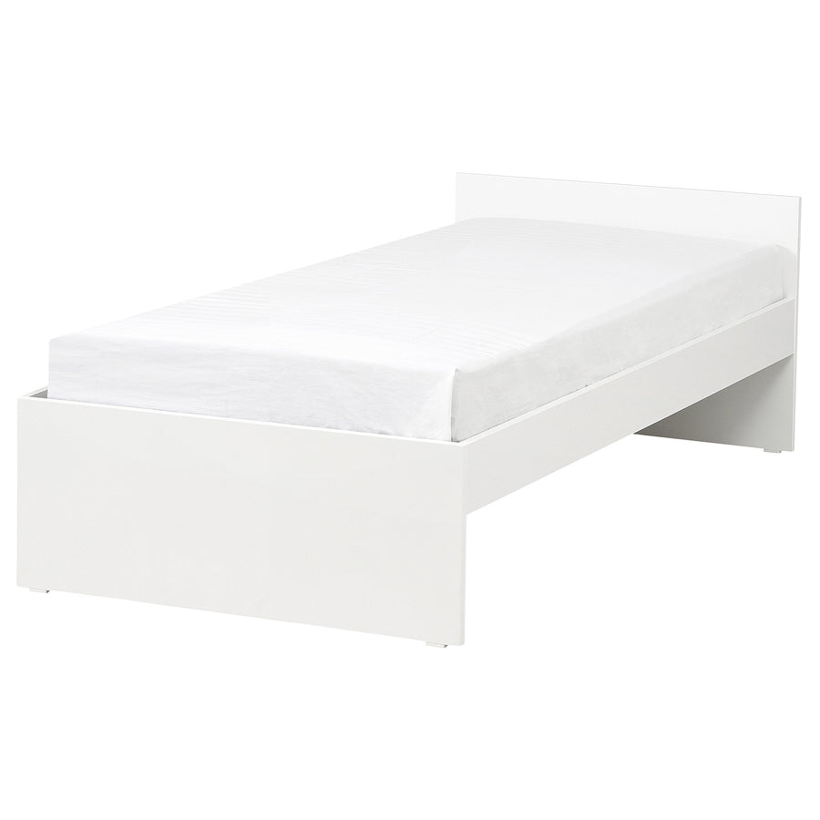 VIHALS bed frame, white/Lindbåden, 90x200 cm