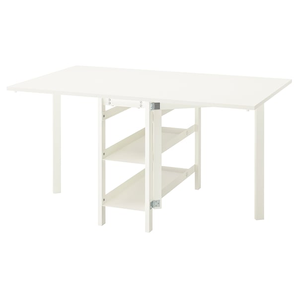 VIHALS gateleg table, white, 39/95/151x90 cm