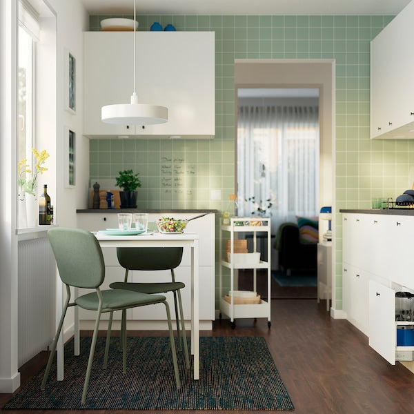 VIHALS table, white/white, 74x74 cm