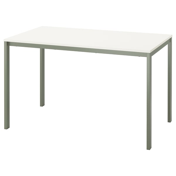 VIHALS table, white/green, 125x74 cm
