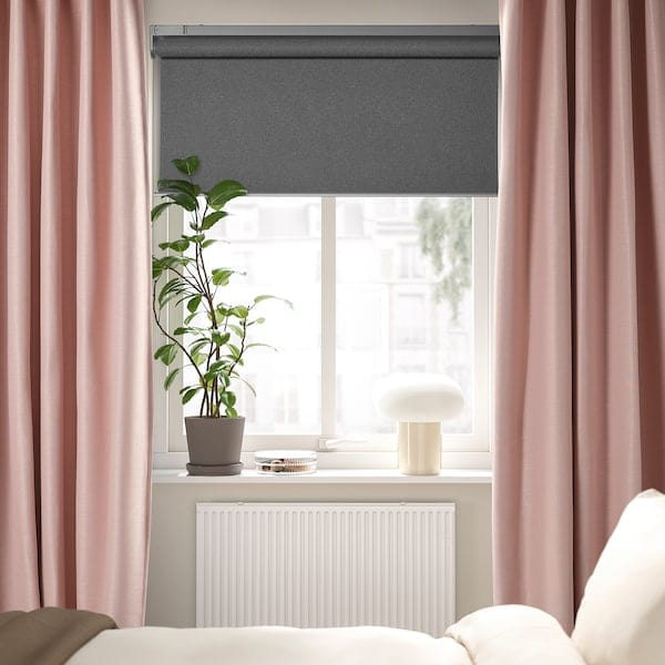 Ikea VILBORG - semi-darkening curtain, 2 sheets, pink,145x300 cm