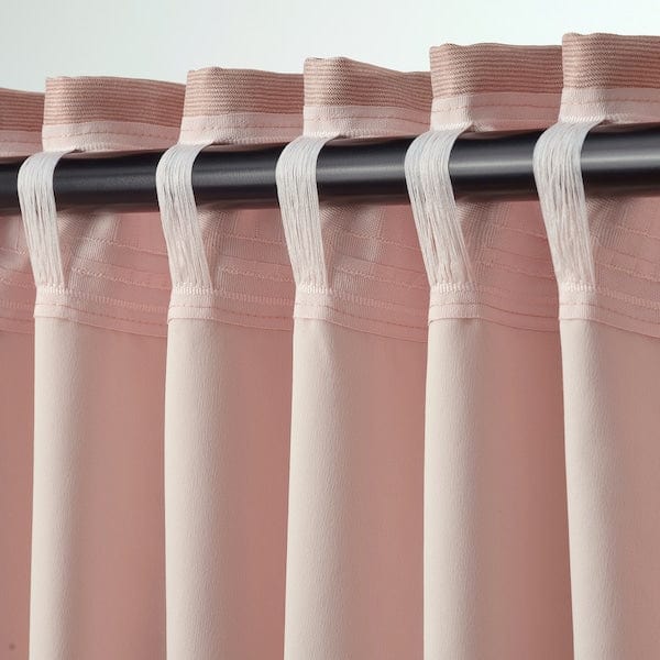 Ikea VILBORG - semi-darkening curtain, 2 sheets, pink,145x300 cm