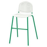 VILDGÅS junior chair, white/green, 46x79x49 cm