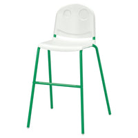 VILDGÅS junior chair, white/green, 46x79x49 cm