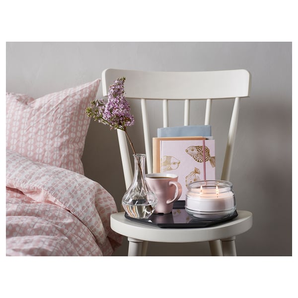 VILJESTARK vase, clear glass, 17 cm