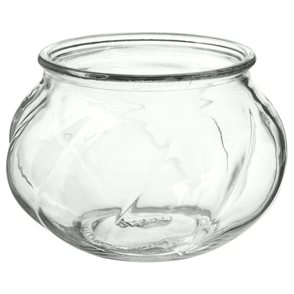 VILJESTARK vase, clear glass, 8 cm