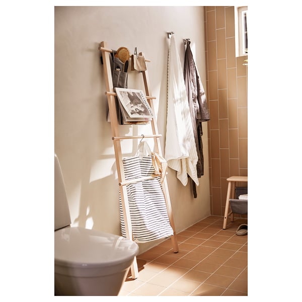 VILTO towel stand, birch, 57x150 cm