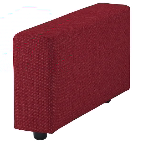 VIMLE armrest, with wide armrests/Lejde red/brown, 22x54x93 cm