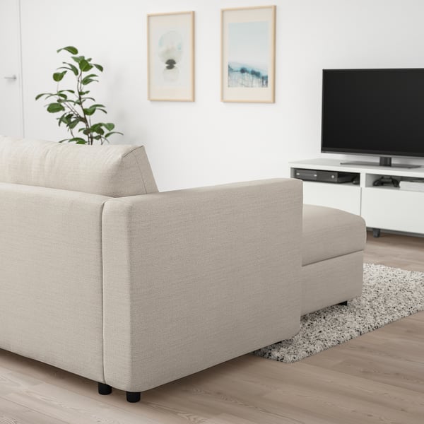 VIMLE chaise longue, Gunnared beige, 111 cm