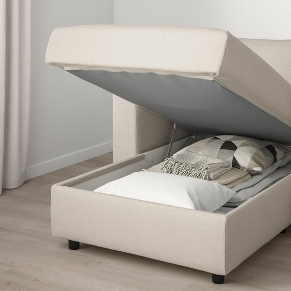 VIMLE chaise longue, Gunnared beige, 111 cm