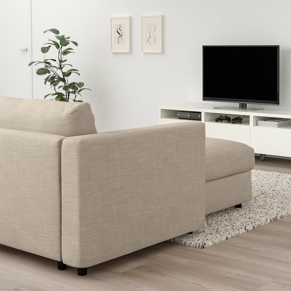 VIMLE chaise longue, Hillared beige, 111 cm