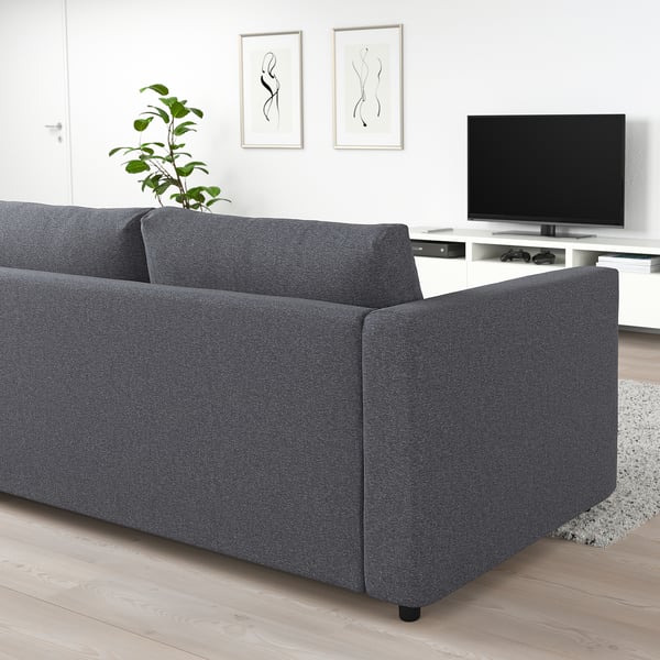 VIMLE 3-seat sofa, Gunnared medium grey, 211x68x98 cm