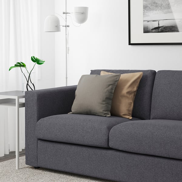 VIMLE 3-seat sofa, Gunnared medium grey, 211x68x98 cm