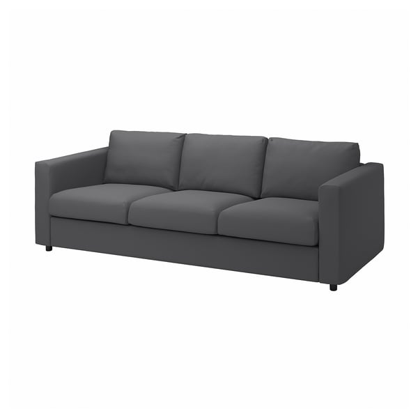 VIMLE 3-seat sofa, Hallarp grey, 211x68x98 cm