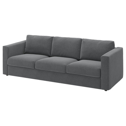 VIMLE 3-seat sofa, Johanneshov dark grey, 241 cm