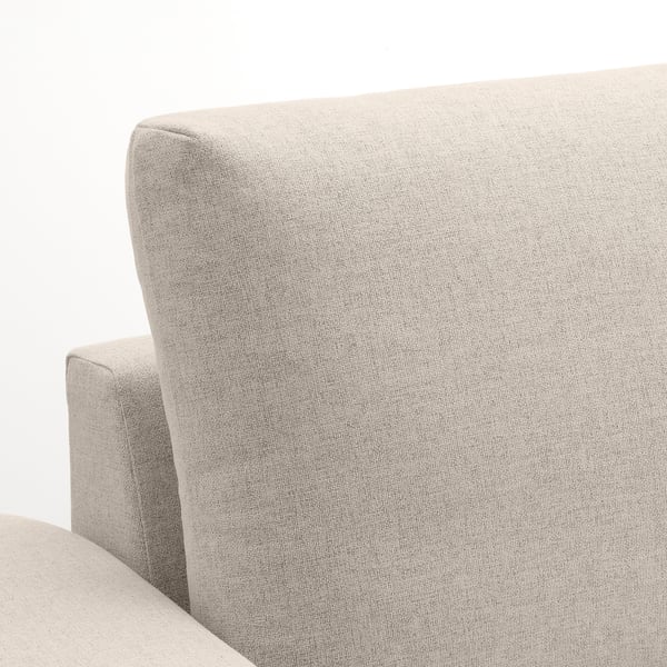 VIMLE 4-seat sofa with chaise longue, with wide armrests/Gunnared beige, 336 cm