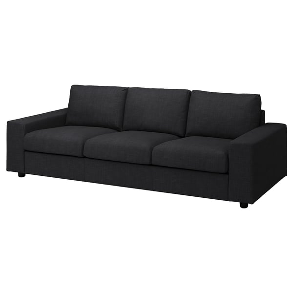 VIMLE 3-seat sofa-bed, with wide armrests/Hillared anthracite, 275 cm