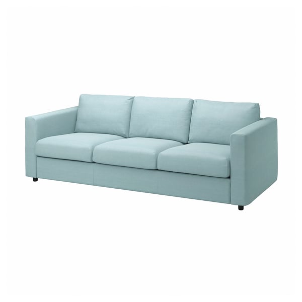 VIMLE cover for 3-seat sofa, Saxemara light blue