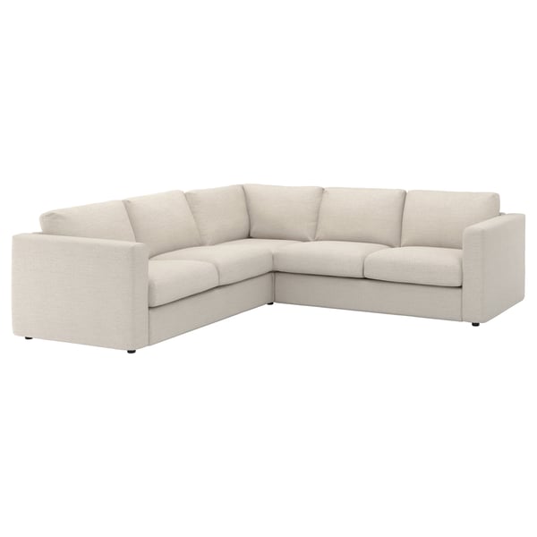 VIMLE cover for corner sofa, 4-seat, Gunnared beige