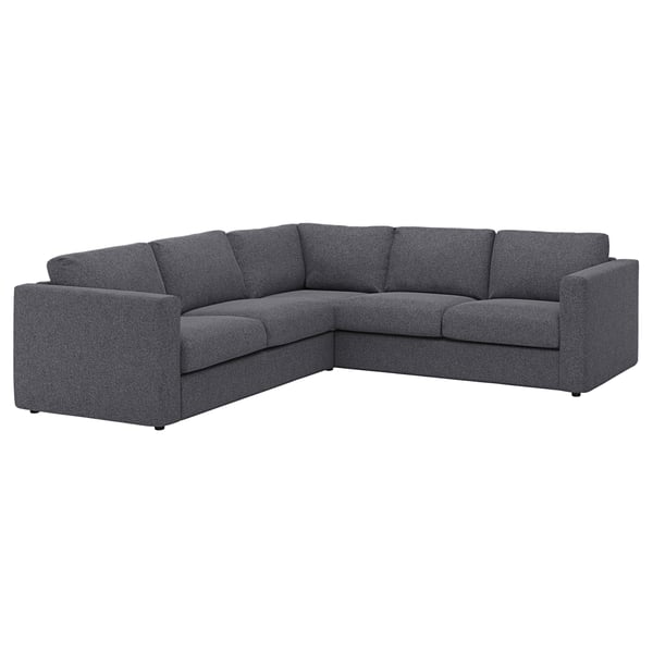 VIMLE cover for corner sofa, 4-seat, Gunnared medium grey