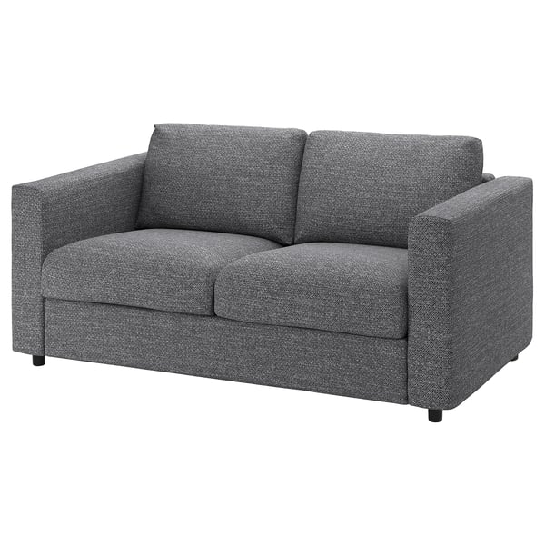 VIMLE cover for 2-seat sofa-bed, Lejde grey/black