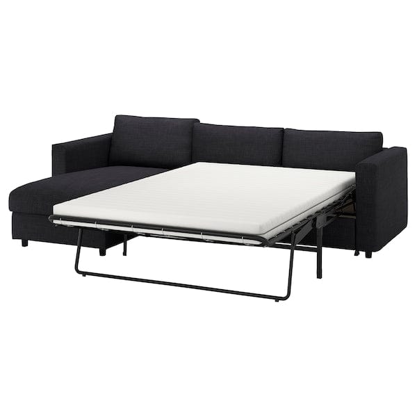 Ikea VIMLE - Cover for 3-seater sofa bed, with chaise-longue/Hillared anthracite ,