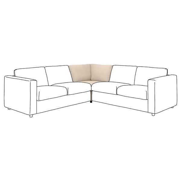 VIMLE cover for corner section, Hallarp beige