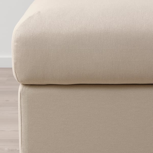 VIMLE footstool with storage, Hallarp beige, 98x73 cm