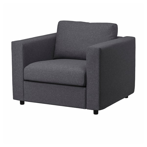 VIMLE armchair, Gunnared medium grey, 71x6x98 cm