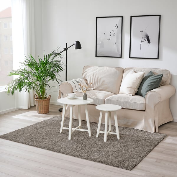 VINDEBÄK rug, high pile, light beige
