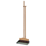 VINDSIKT dustpan/broom, bamboo/grey-green