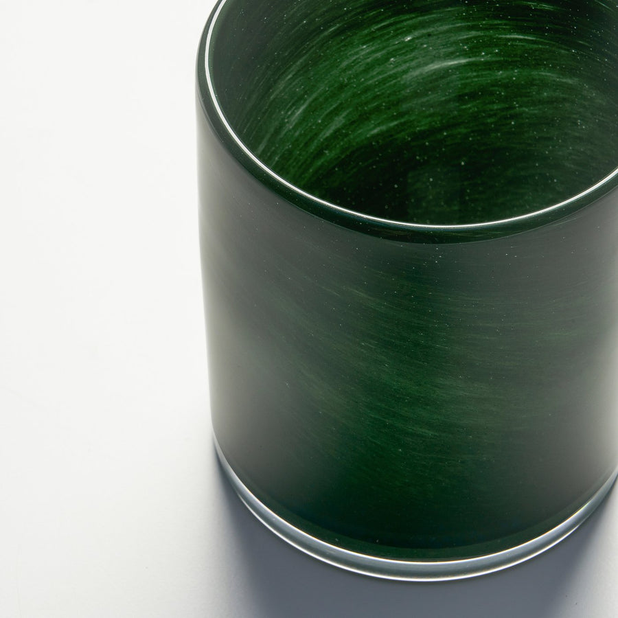 VINDSTILLA candle holder, dark green, 11 cm