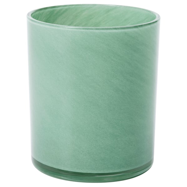 VINDSTILLA candle holder, green, 11 cm