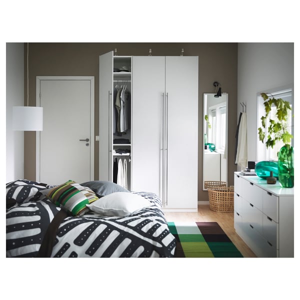 VINTERBRO door with hinges, white, 50.0x236.4 cm